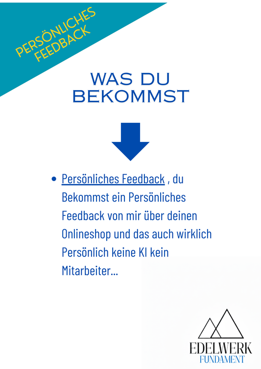 Persönliches Feedback (Keine KI ,Keine Mitarbeiter...)