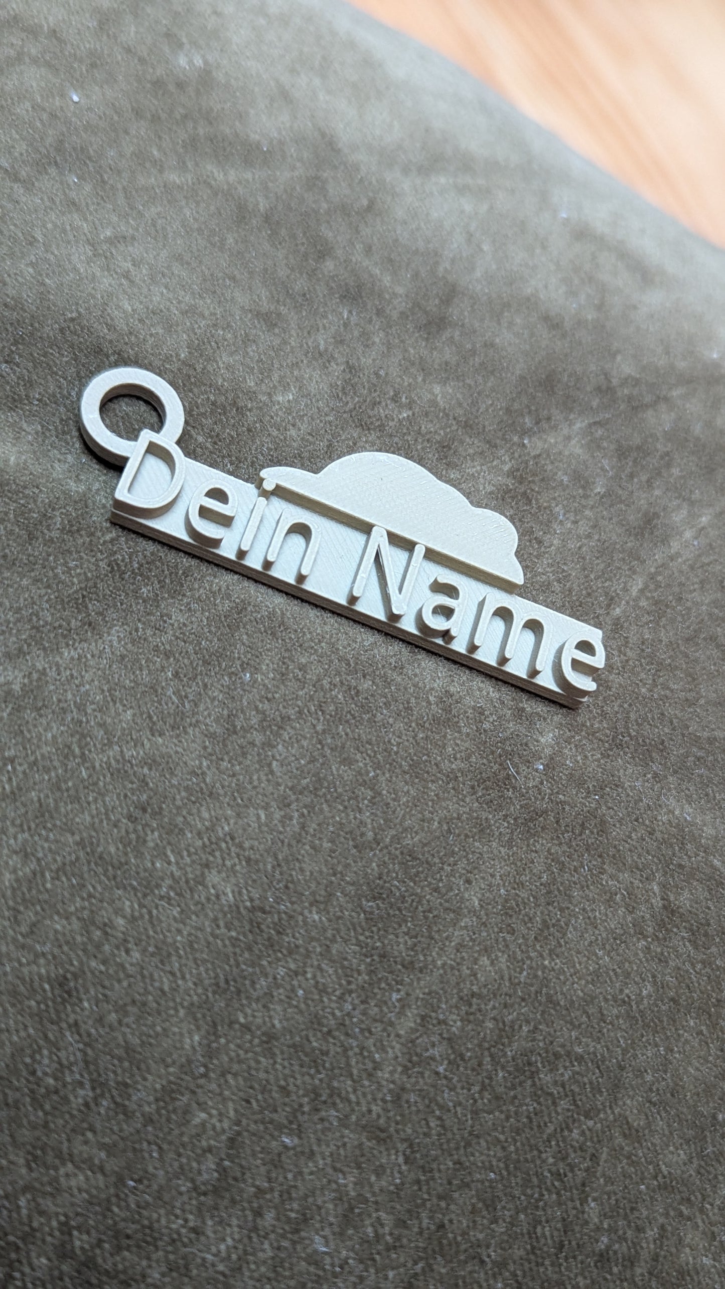 Namen Schild mit Wolken Symbol (Recycelt) ACHTUNG ohne Namen