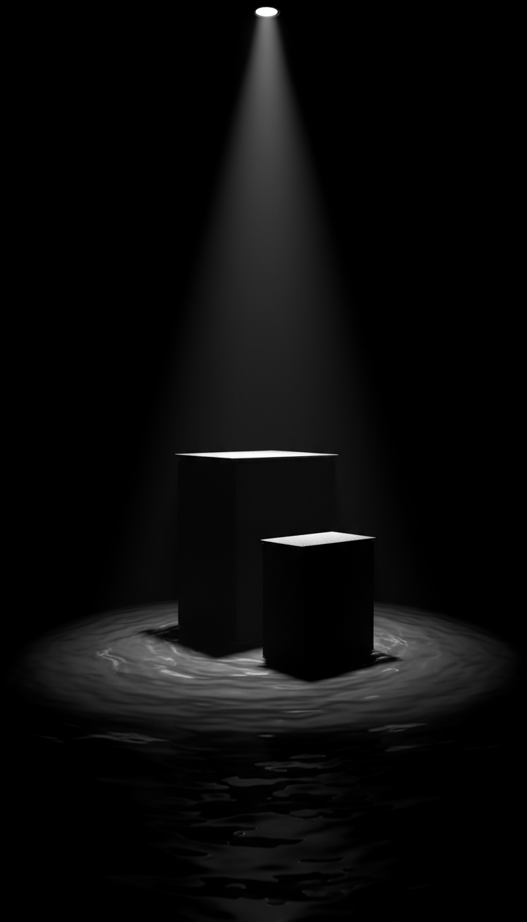 Dramatisches Studio-Produktfoto mit Wasser